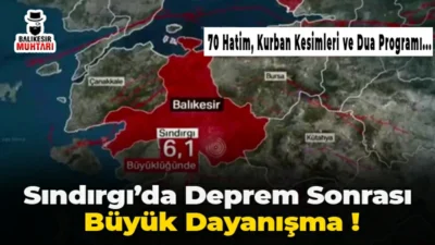 Sındırgı’da Deprem Sonrası Büyük Dayanışma