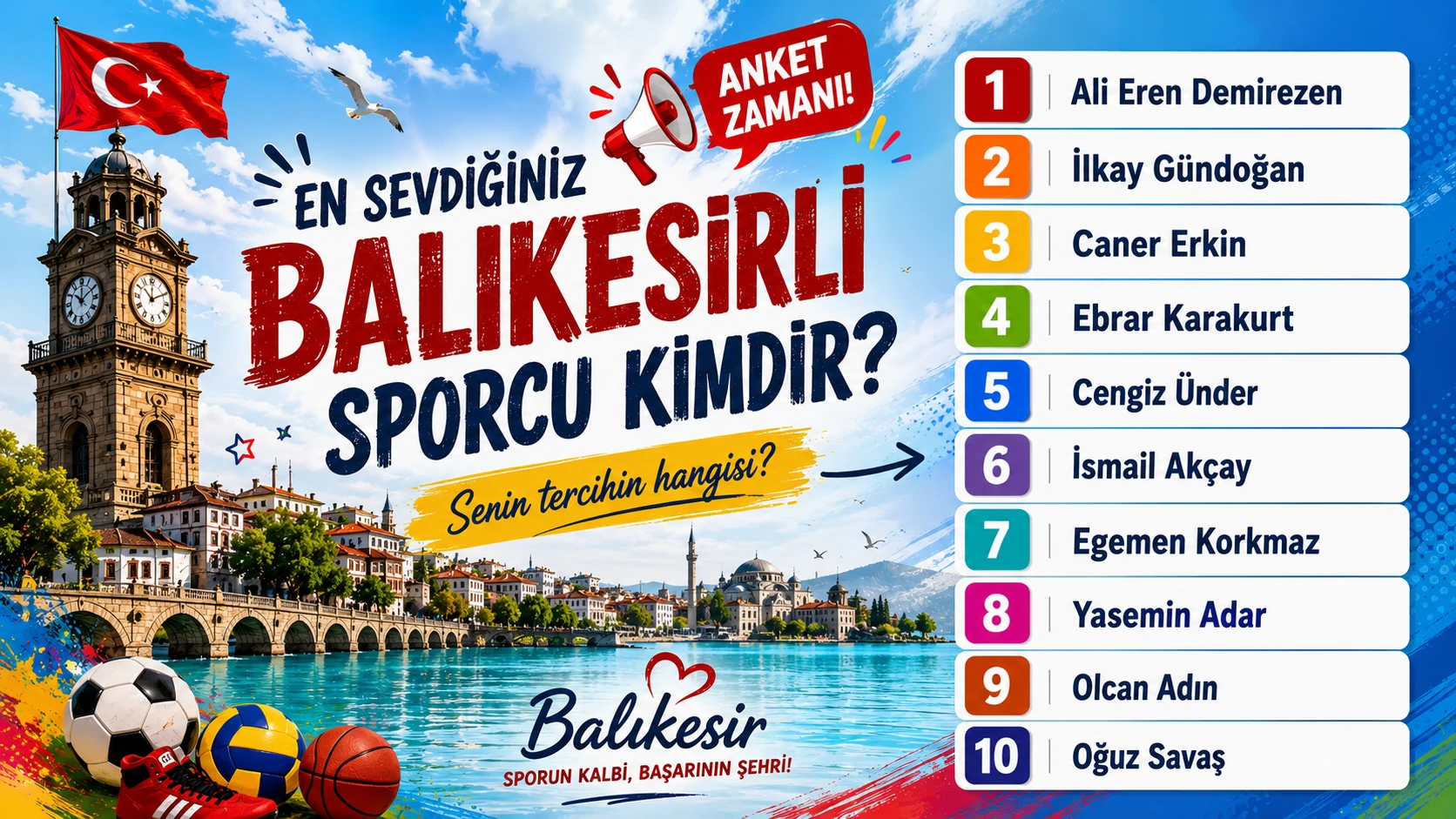 En Sevdiğiniz Balıkesirli Sporcu Kimdir?